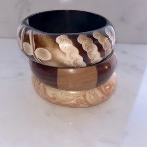 Wooden Chunky Bracelet x3 🔱